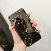 Luxury Gold Foil Marble Case For iPhone