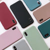 Solid Color Silicone Couples Cases For iPhone